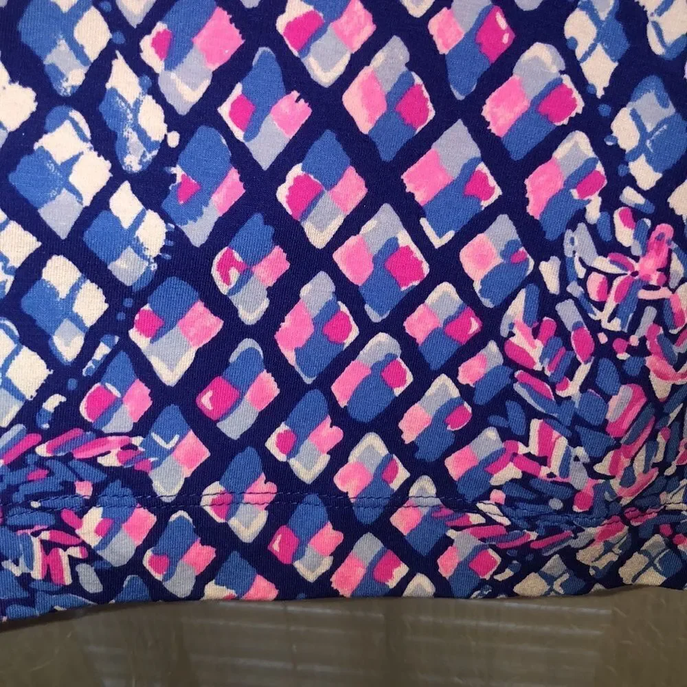 Lilly Pulitzer 8 Pineapple Geometrical Quarter Sleeve Shift Sophie Dress